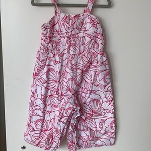 Janie and Jack floral overalls